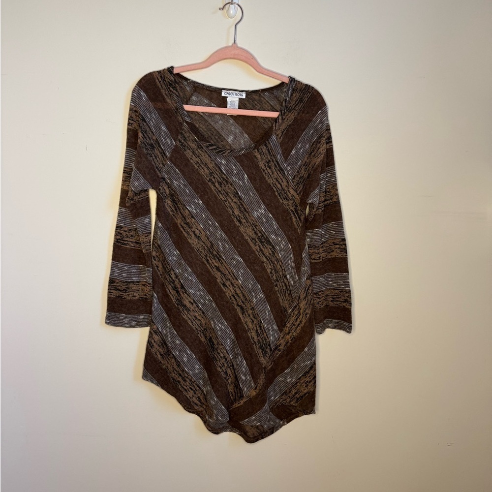 Carol Rose Women's Y2K Longsleeve Bohemian Striped Top Size M